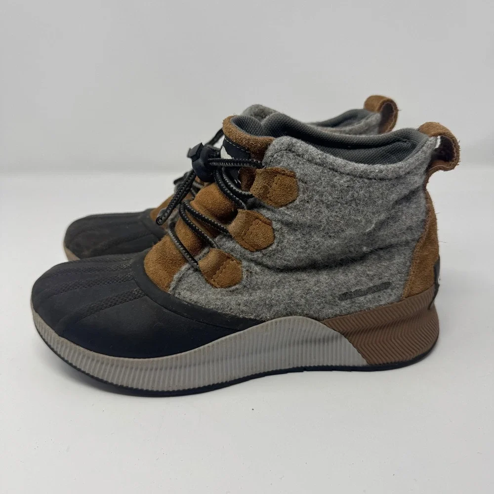 Sorel Out N About III Classic Duck Boots Grey Brown Waterproof NY4563-224 Size 5